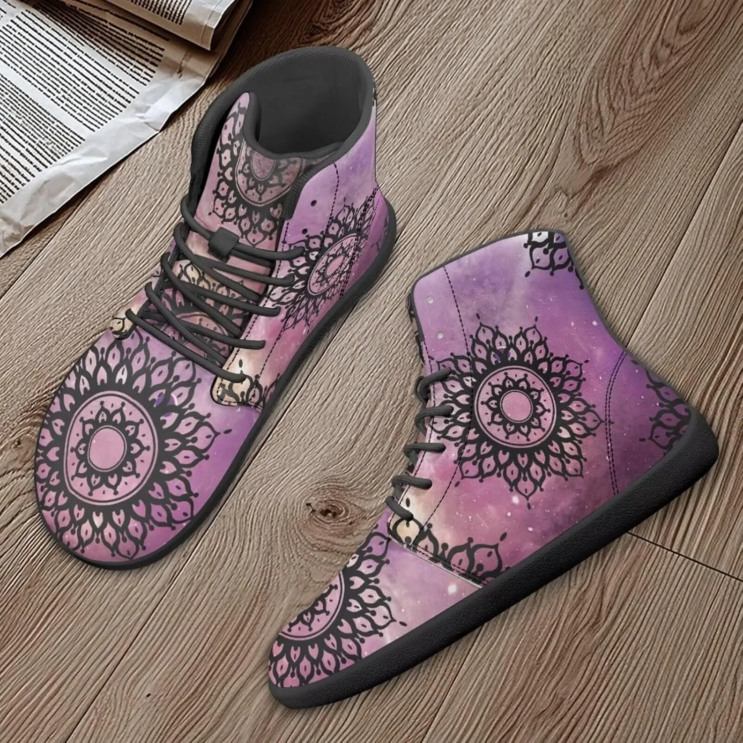 Ethnic Mandala Unisex Minimalist Wide Barefoot Shoes Women Zero Drop Sneaker Men's Wide Trail-Running Shoes