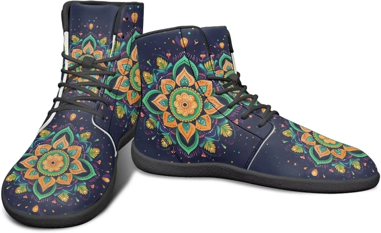 Ethnic Mandala Unisex Minimalist Wide Barefoot Shoes Women Zero Drop Sneaker Men's Wide Trail-Running Shoes