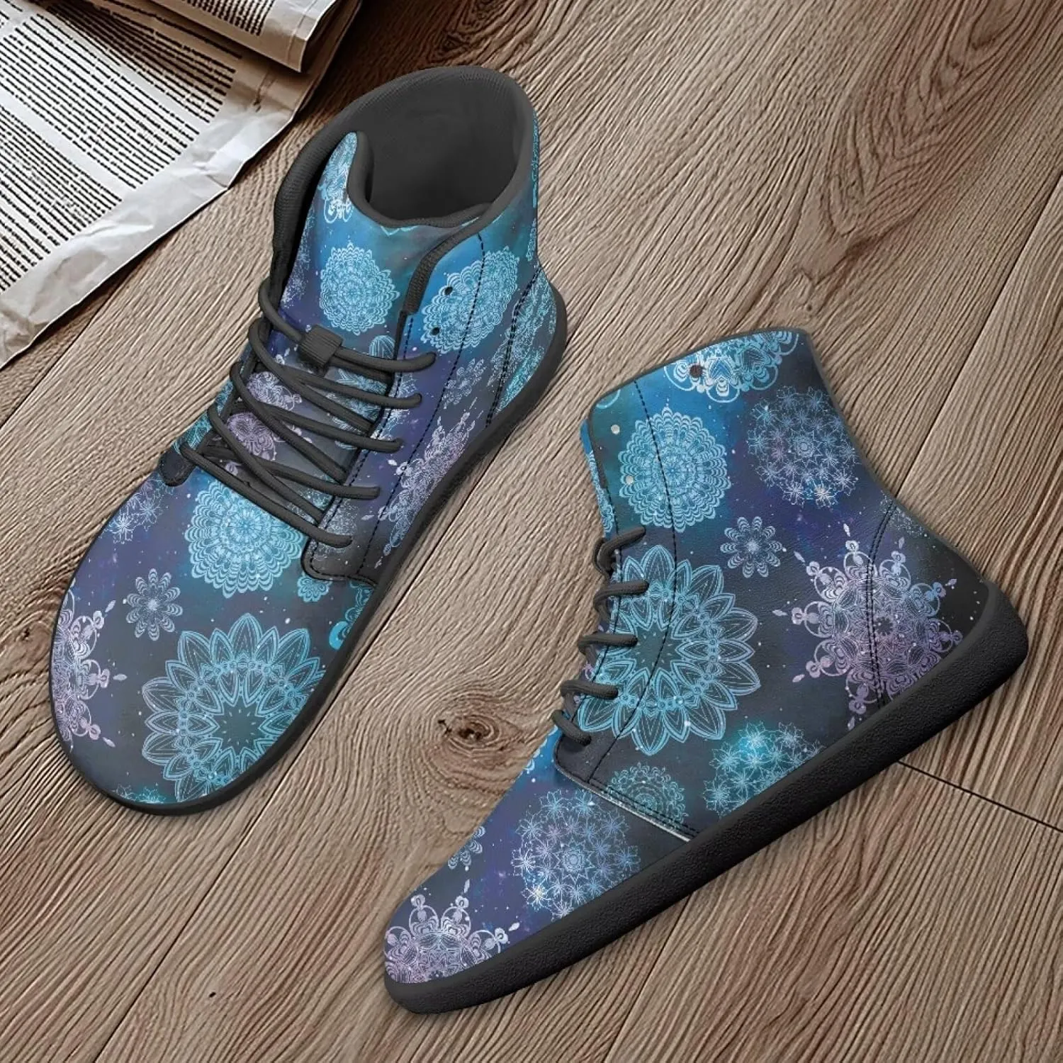 Ethnic Mandala Unisex Minimalist Wide Barefoot Shoes Women Zero Drop Sneaker Men's Wide Trail-Running Shoes