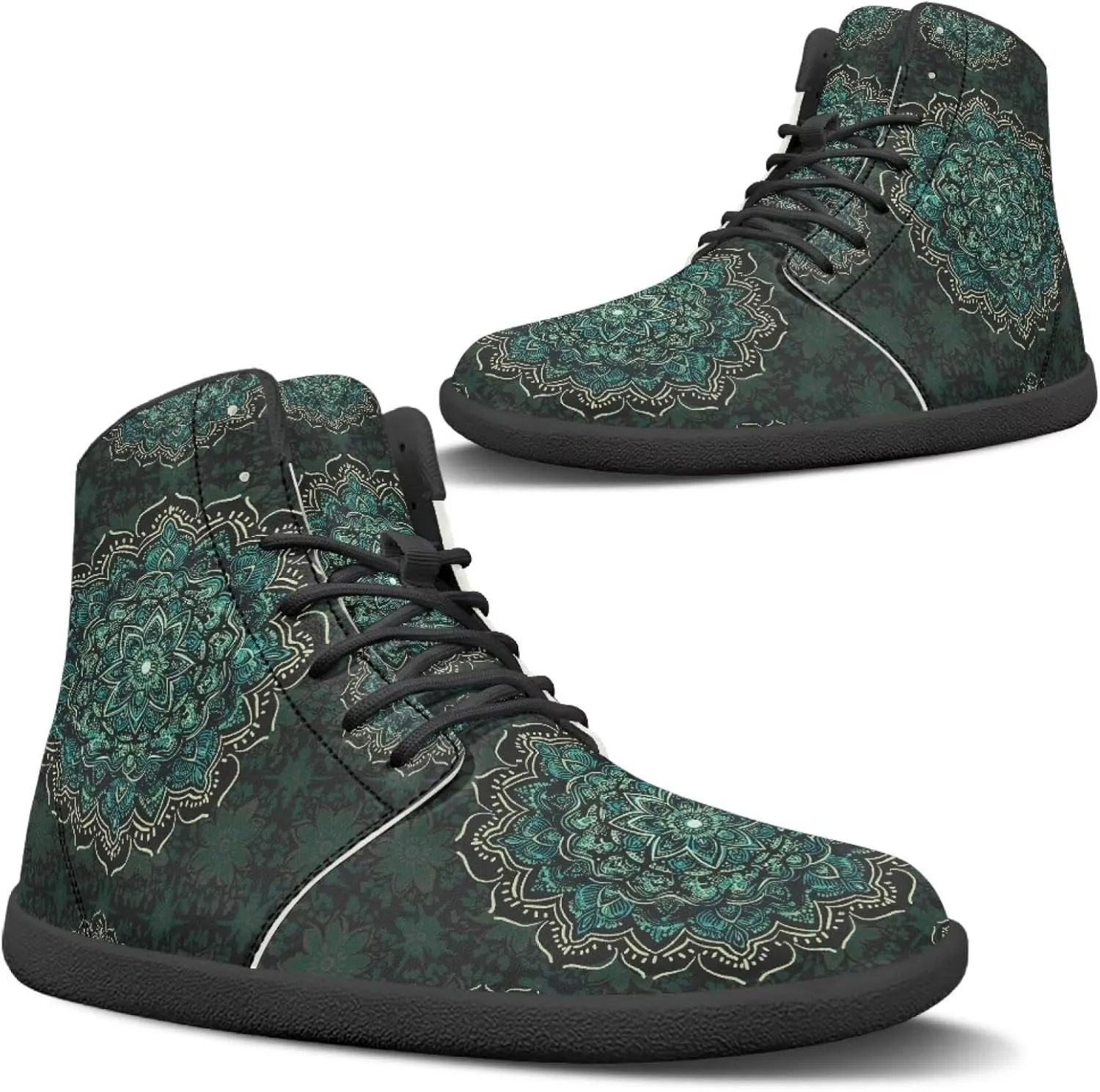 Ethnic Mandala Unisex Minimalist Wide Barefoot Shoes Women Zero Drop Sneaker Men's Wide Trail-Running Shoes