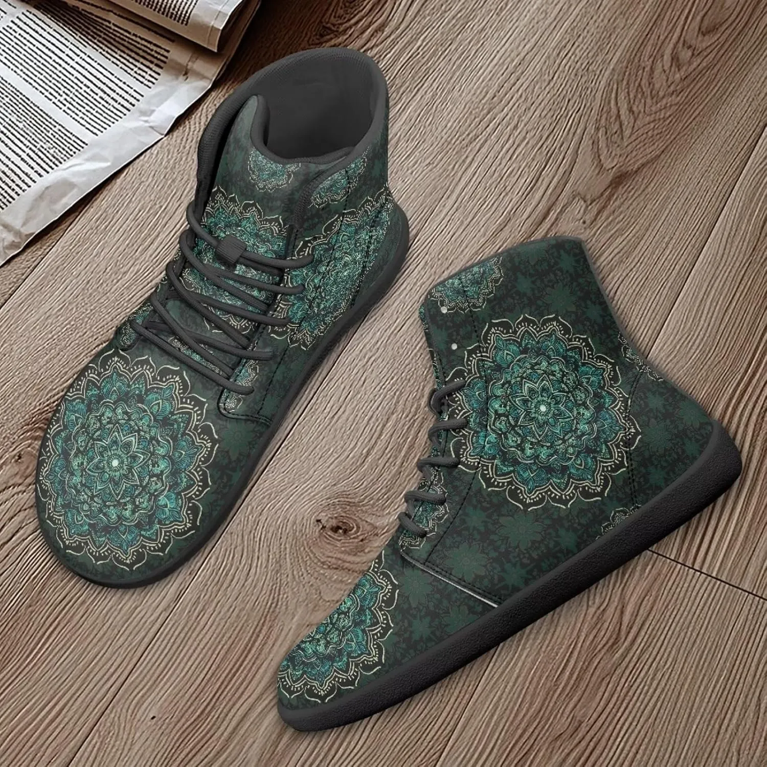 Ethnic Mandala Unisex Minimalist Wide Barefoot Shoes Women Zero Drop Sneaker Men's Wide Trail-Running Shoes