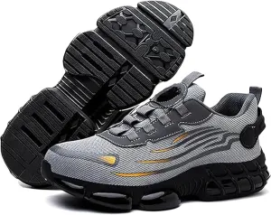 Evontura Steel Toe Shoes, Steel Toe Power Trainers, Safety Composite Toe Sneakers Indestructible Sneaker Work Shoes