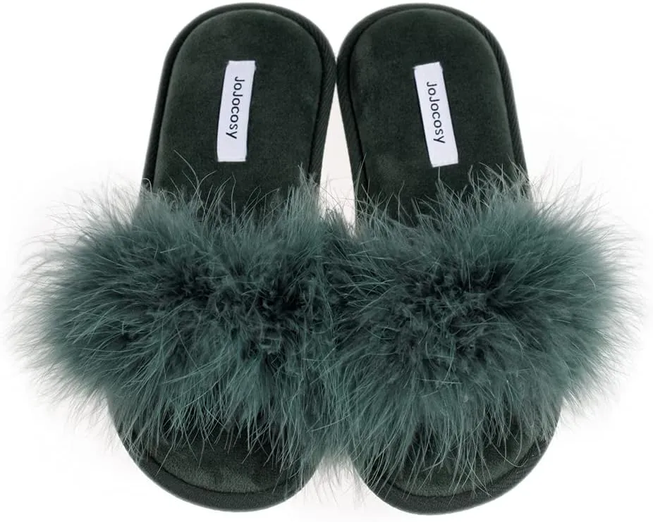 Extreme Plush Ladys Sexy Slip-on Comfortable Slippers Womens Fluffy Indoor Open-toe Scuff