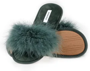 Extreme Plush Ladys Sexy Slip-on Comfortable Slippers Womens Fluffy Indoor Open-toe Scuff