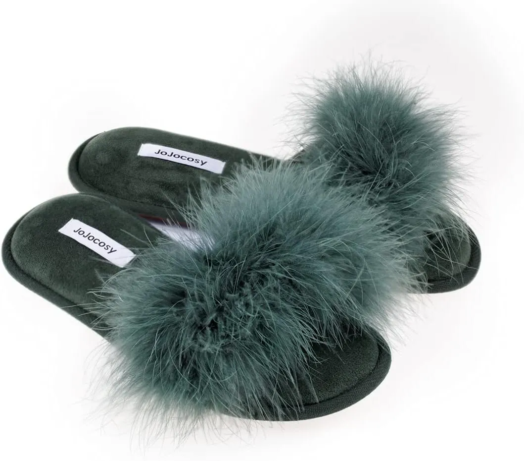Extreme Plush Ladys Sexy Slip-on Comfortable Slippers Womens Fluffy Indoor Open-toe Scuff