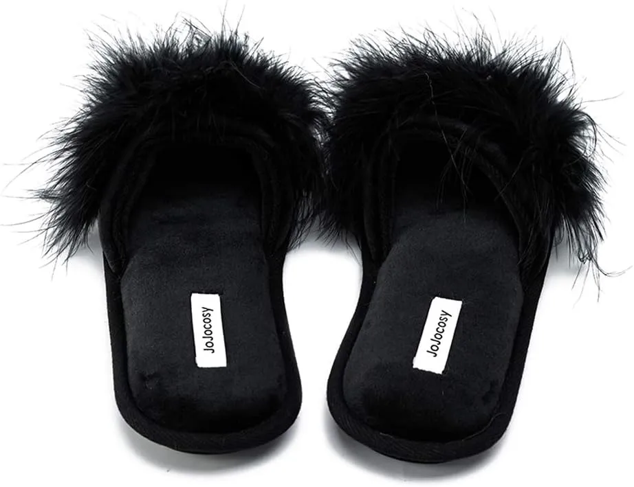 Extreme Plush Ladys Sexy Slip-on Comfortable Slippers Womens Fluffy Indoor Open-toe Scuff