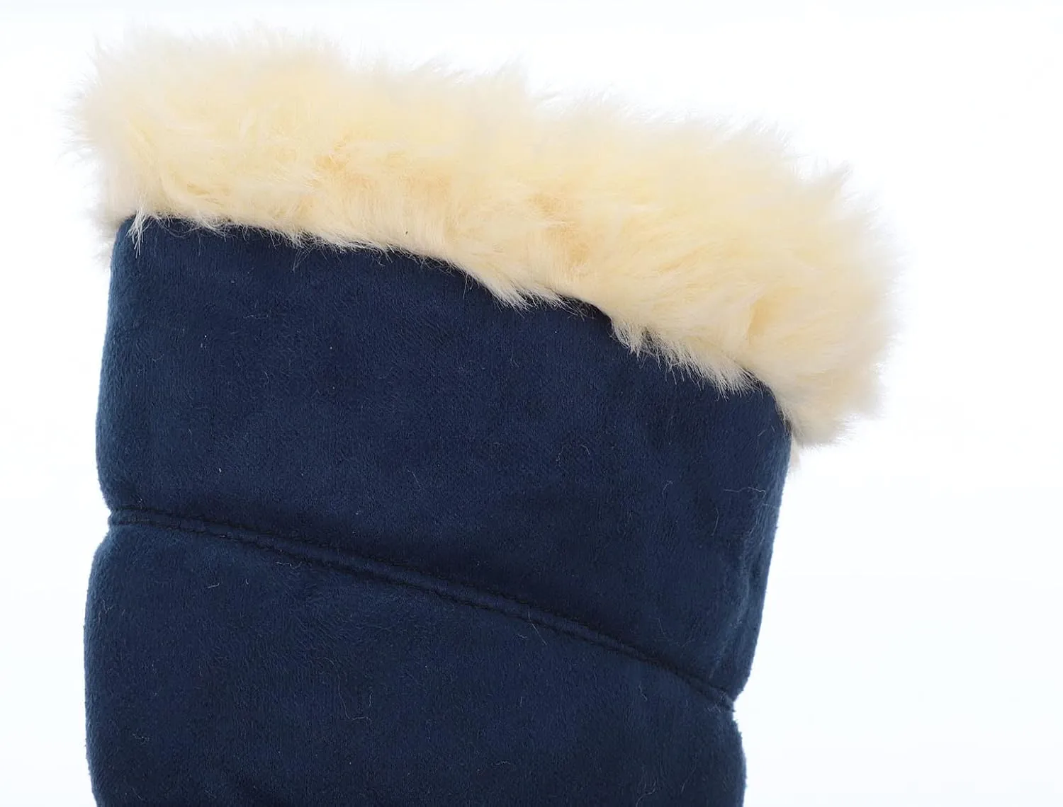 Fashion Belt Furry Boots for Women Cold Proof Insulated Mid Calf Boots Fleece Lined Warm Non Slip Winter Boots