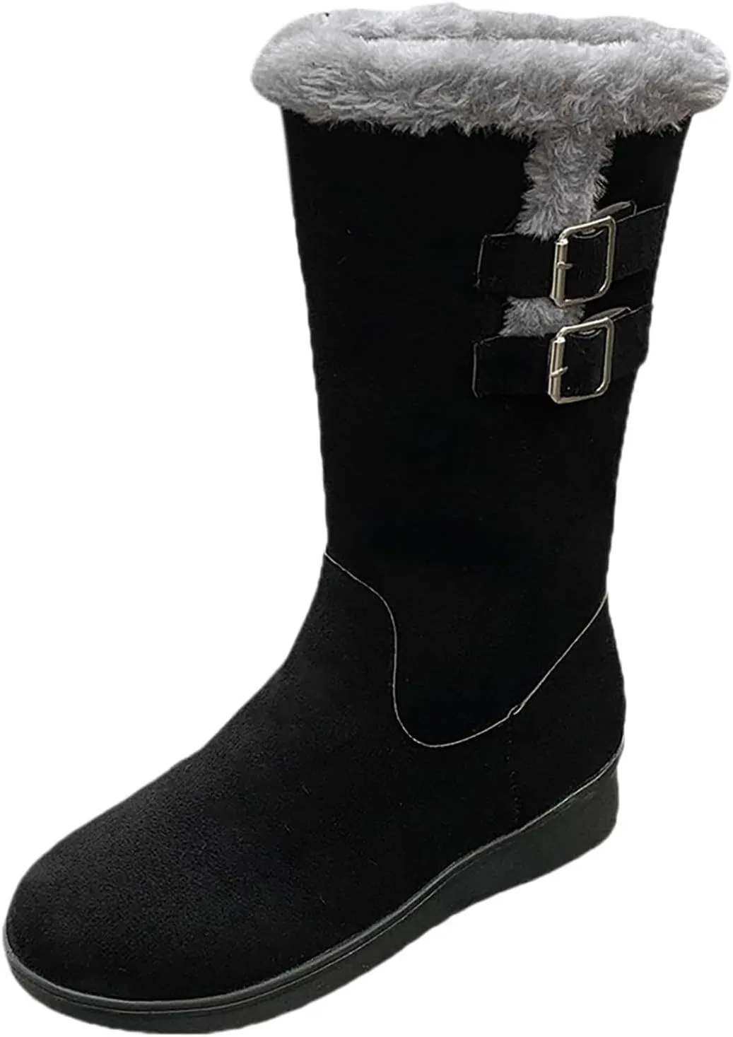 Fashion Flock Boots for Women Cold Proof Insulated Snow Boots Soft Flat Soled Winter High Boots for Women