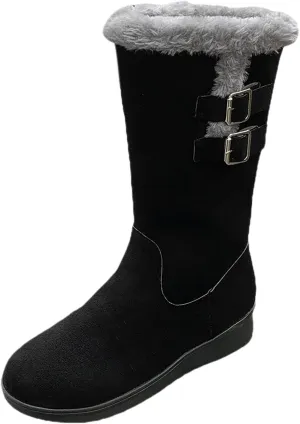 Fashion Flock Boots for Women Cold Proof Insulated Snow Boots Soft Flat Soled Winter High Boots for Women