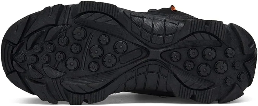 GEXECEUSS Men's Military Tactical Boots Lightweight Combat Outdoor Rubber Outsole Boots Desert Boots Side Zip Leather Cargo Boots