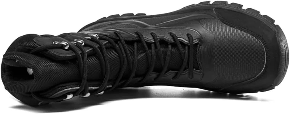 GEXECEUSS Military Boots for Men Side Zipper Lightweight Combat Outdoor Rubber Outsole Boots Hiking Motorcycle Combat Boots Desert Boots