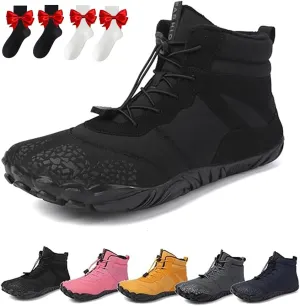 Giltpeak Hike Winter Barefoot Shoes for Elderly Women Mens, Waterproof Wide Hike Barefoot Winter, Winter Wide Toe Barefoot Hiking Shoes Boots