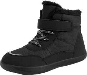 Girls Boys Winter Boots Kids Unisex Adjustable Strap Fleece Lined Snow Shoes Casual Thicken Warm Ankle Boots