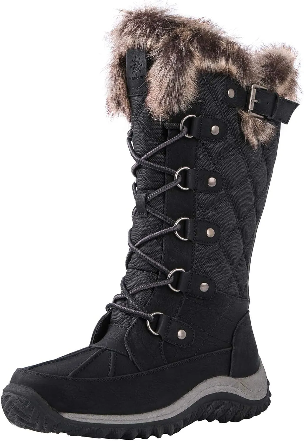 GLOBALWIN Women's Mid-Calf Fleece Lined Winter Boots
