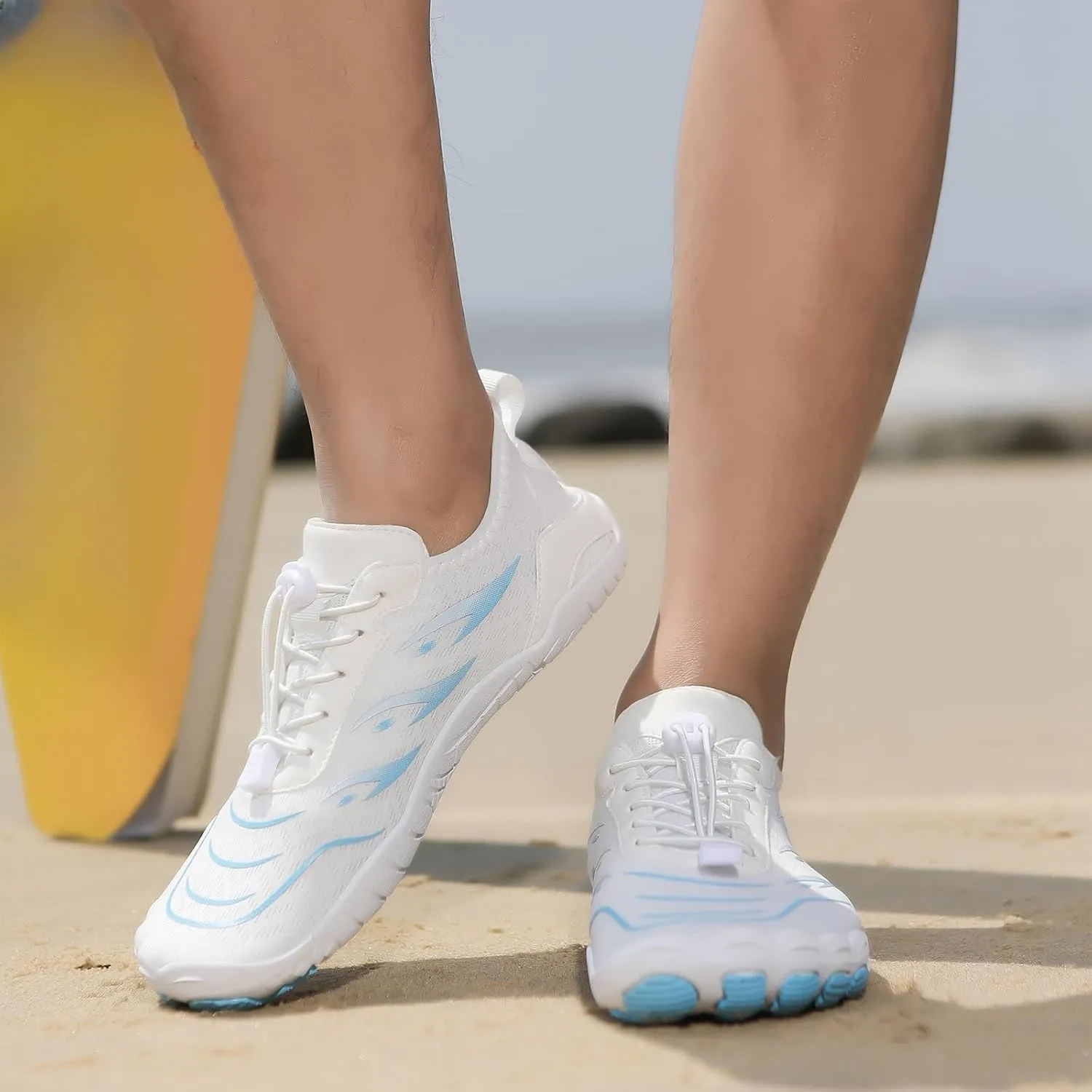 Grounded Footwear for Women Men Quick Dry Water Resistant Water Shoes,Wide Toe Box&Non-Slip Breathable Barefoot,Lightweight Adjustable Fitness Sports Footwear Outdoor Beach Surfing Training Barefoot