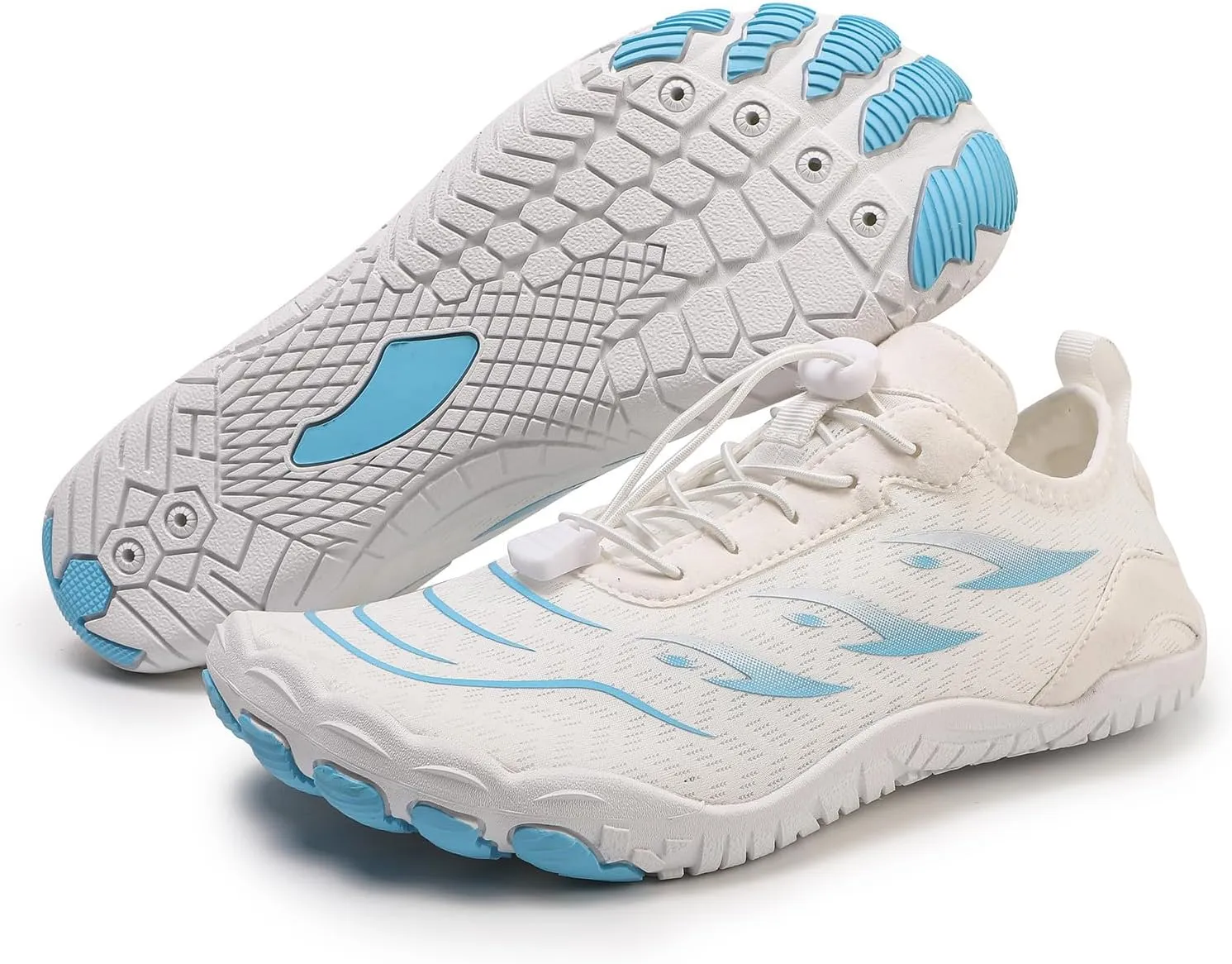 Grounded Footwear for Women Men Quick Dry Water Resistant Water Shoes,Wide Toe Box&Non-Slip Breathable Barefoot,Lightweight Adjustable Fitness Sports Footwear Outdoor Beach Surfing Training Barefoot