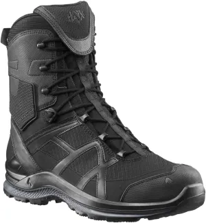 HAIX Black Eagle Athletic 2.0 T High Side Zip Boots For Men - Anti-Slipe Sole, Ankle Protection, Black Tactical Boots For Men
