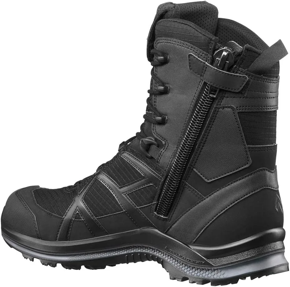 HAIX Black Eagle Athletic 2.0 T High Side Zip Boots For Men - Anti-Slipe Sole, Ankle Protection, Black Tactical Boots For Men