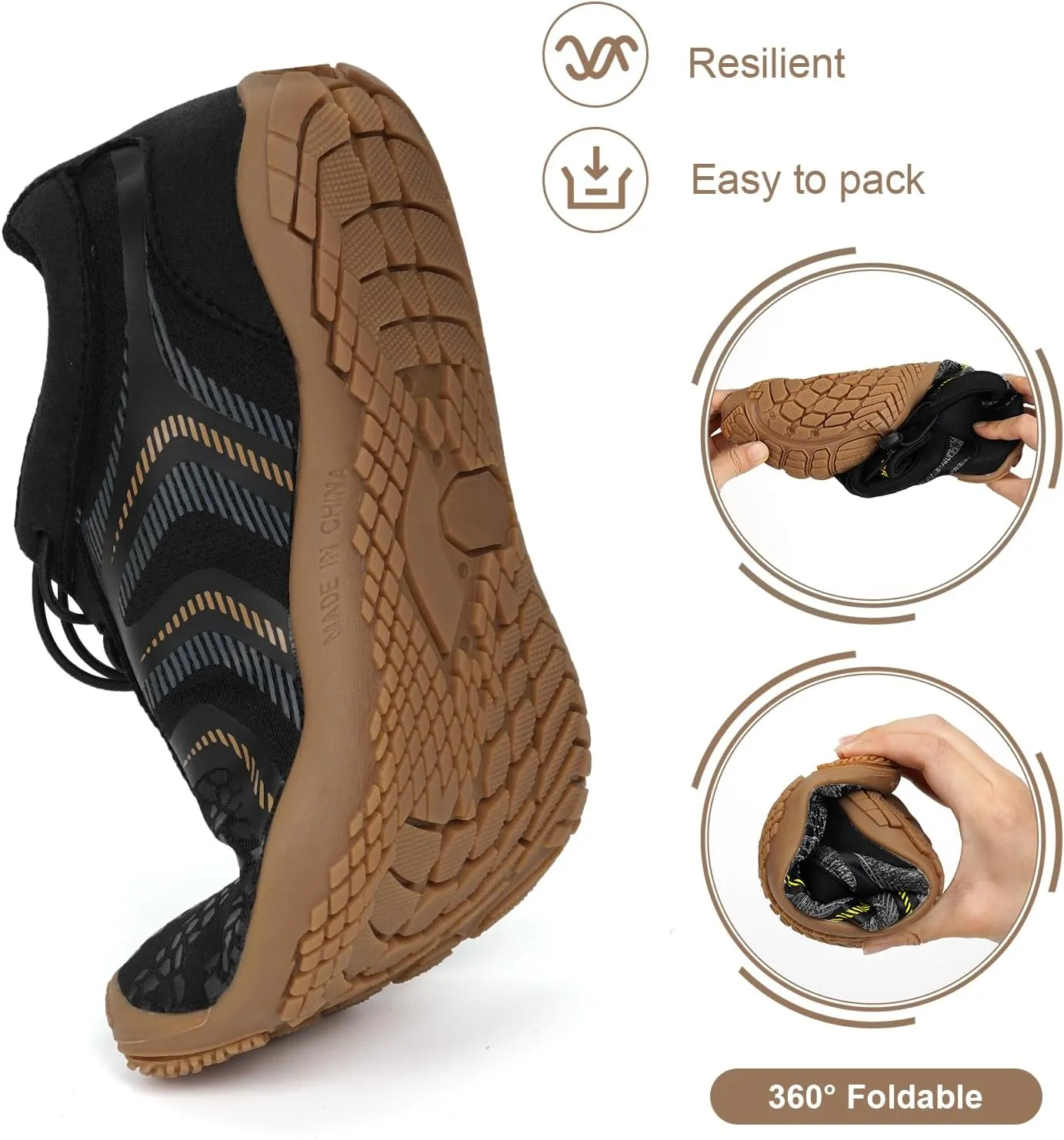 Hike Barefoot Shoes for Winter Autumn Footwear, Minimalist Barefoot Shoes for Men Women Wide Toe Zero Drop Athletic Hiking and Trail Running Shoe
