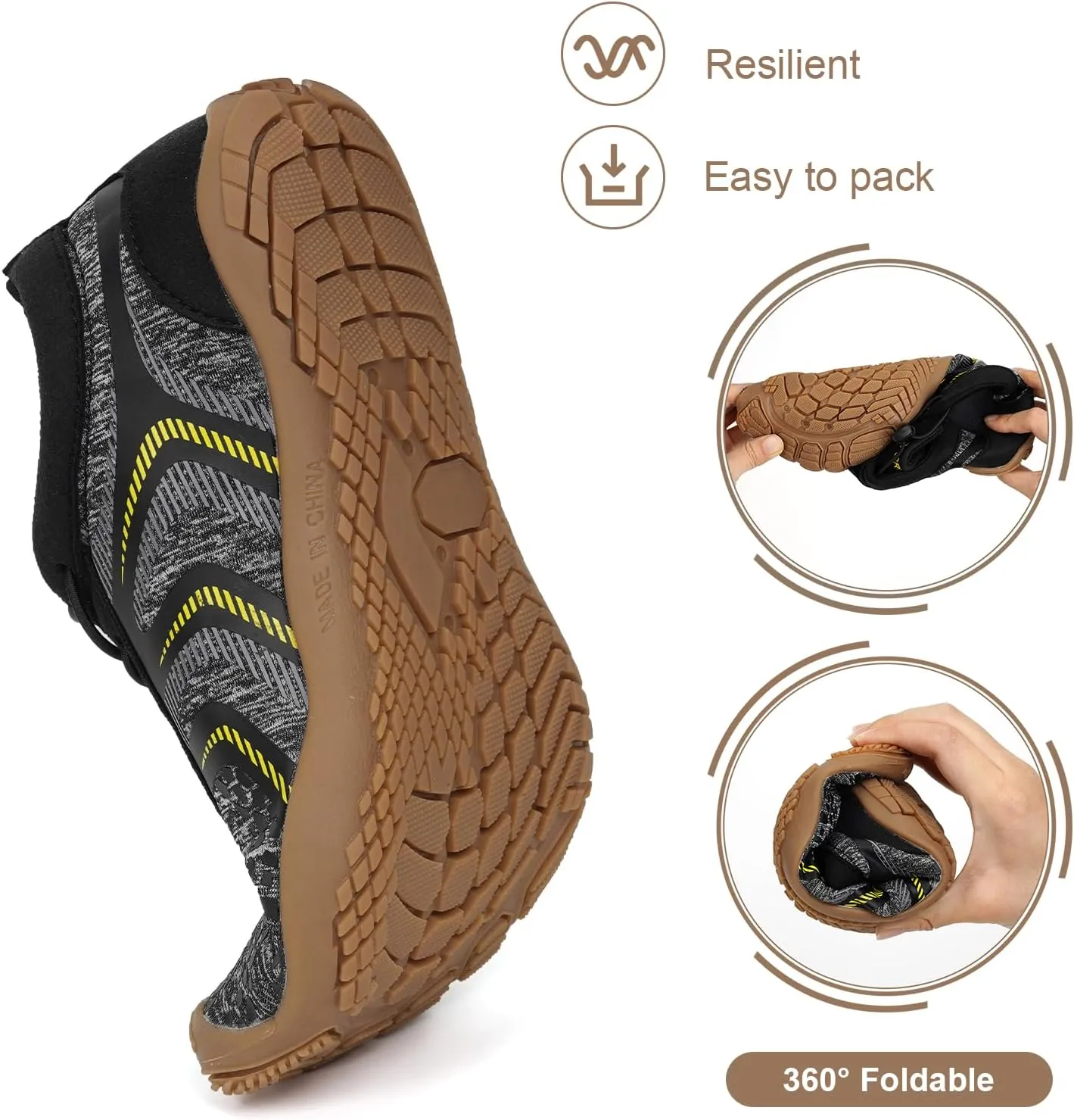 Hike Barefoot Shoes for Winter Autumn Footwear, Minimalist Barefoot Shoes for Men Women Wide Toe Zero Drop Athletic Hiking and Trail Running Shoe