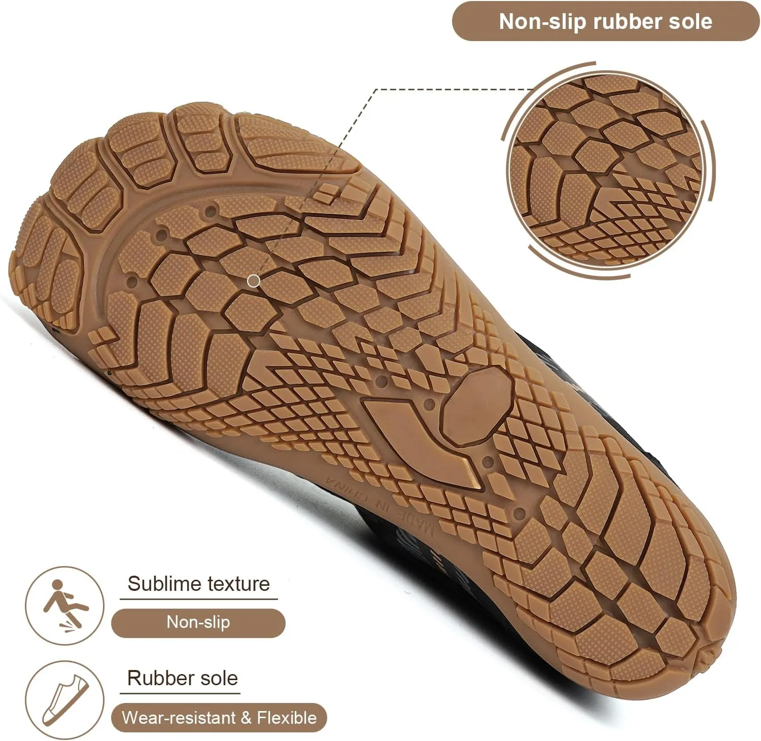 Hike Barefoot Shoes for Winter Autumn Footwear, Minimalist Barefoot Shoes for Men Women Wide Toe Zero Drop Athletic Hiking and Trail Running Shoe