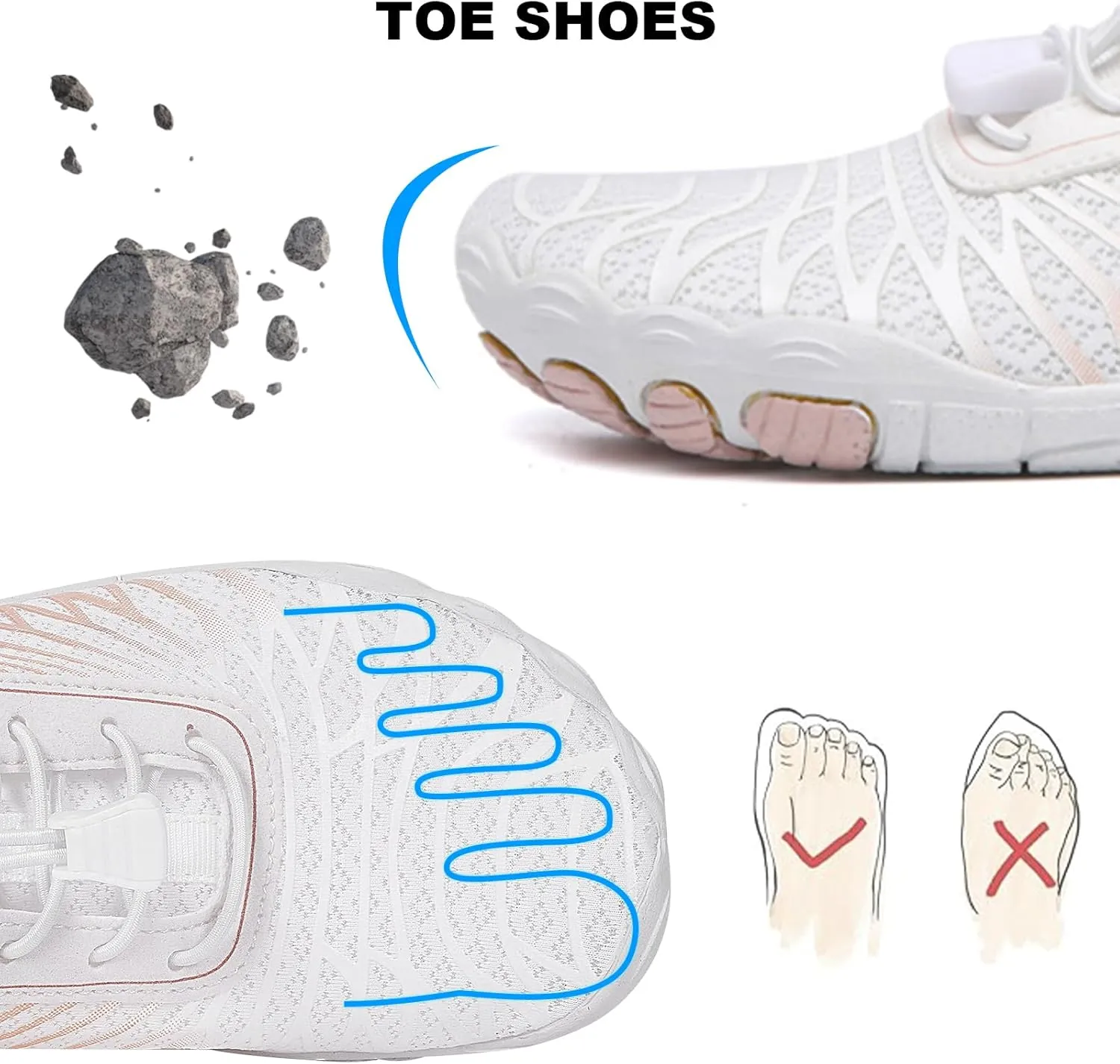 Hike Barefoot Shoes Women Men Non-Slip Healthy Breathable Fashion Trail Running Womens Mens Wide Toe Zero Drop Water Shoe