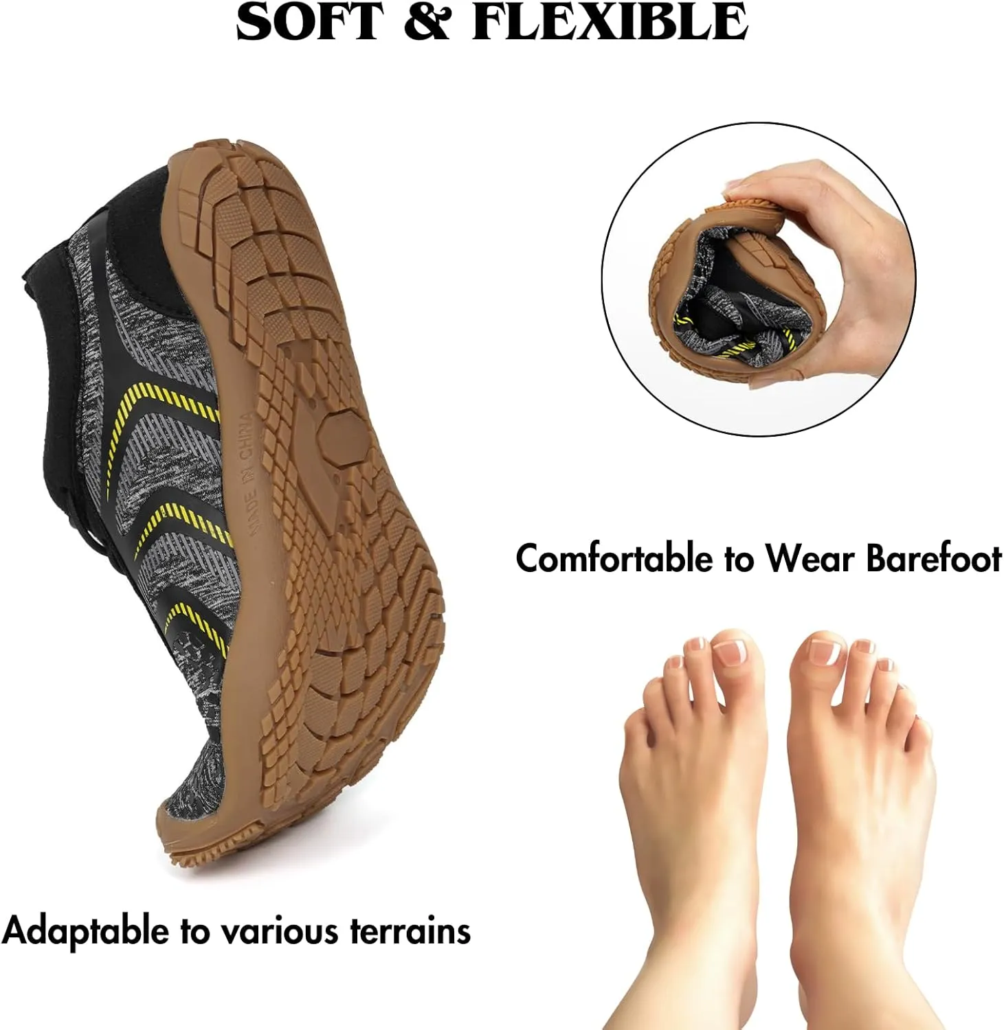 Hike Barefoot Shoes Womens Mens Minimalist Footwear Wide Toe Box Zero Drop Hiking Shoes Lightweight Breathable Sneakers