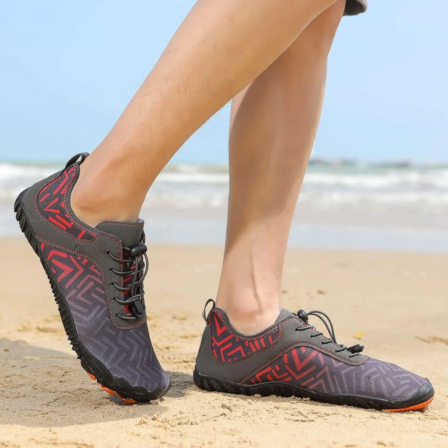 Hiking Water Shoes Women Men, Unisex Non-Slip Wide Toe Box Barefoot Grounded Footwear, Quick Dry Aqua Shoes, Zero Drop Breathable Hiking Sneakers for Hike, Walking, Running, Swimming, Travel