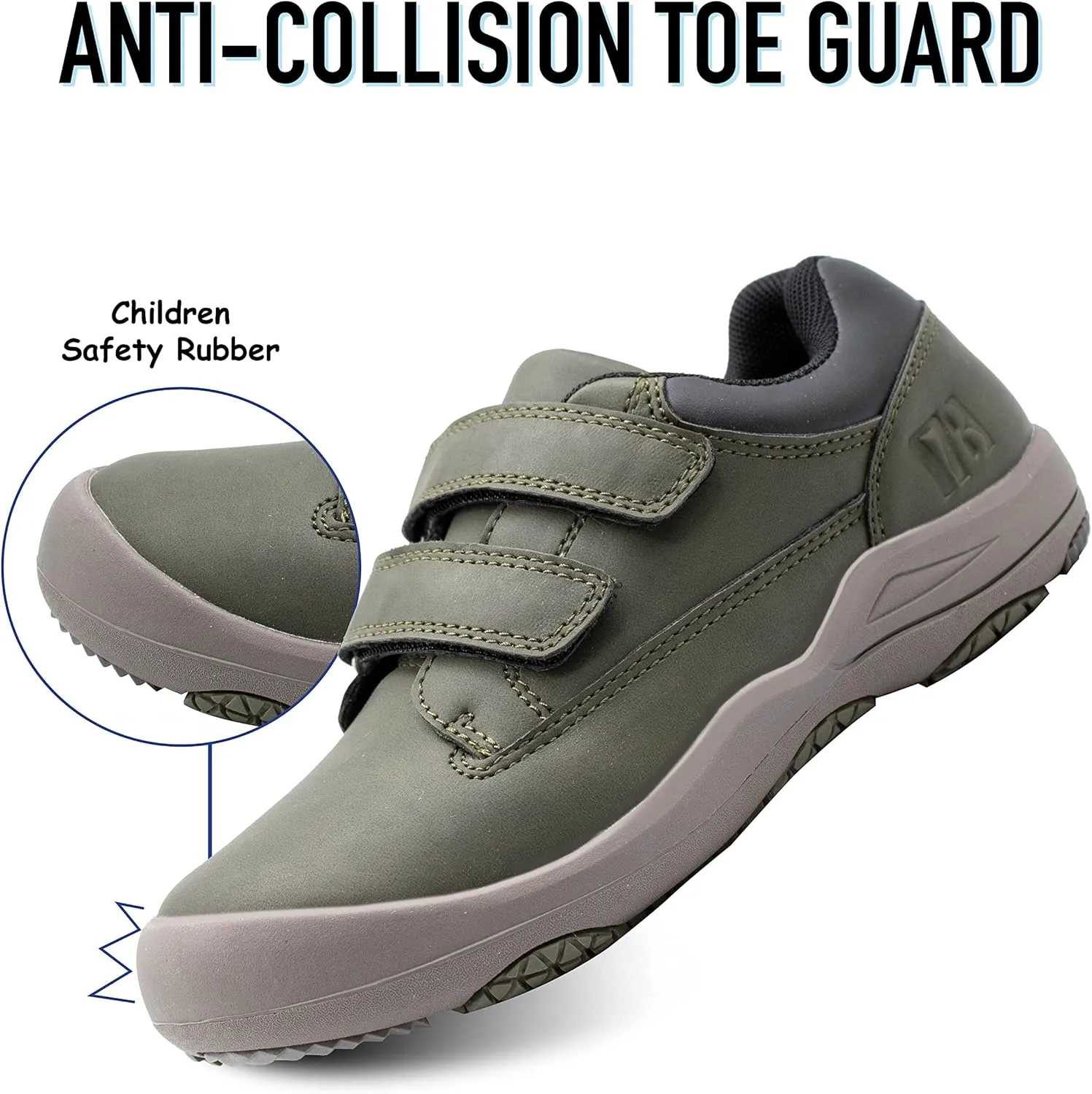 i78 78 Kids Boys Hiking Shoes Chelsea Mid Ankle Boots For Outdoor Trekking Walking Synthetic Non-Slip Lightweight