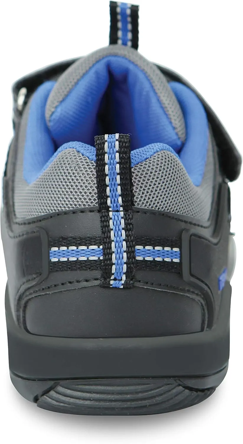 i78 Low Top Kids Boys Sports Hiking Shoes Breathable Synthetic Leather Sneakers Non-Slip Lightweight for Outdoor Running Trekking Trail Walking