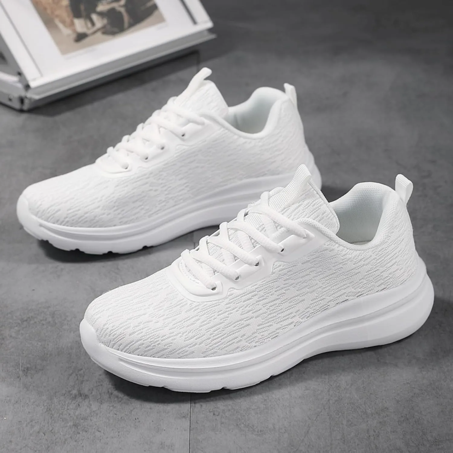 Jogging Walking Sneakers for Men Lightweight Breathable Slip on Running Shoe Athletic Fashion Sneakers for Men
