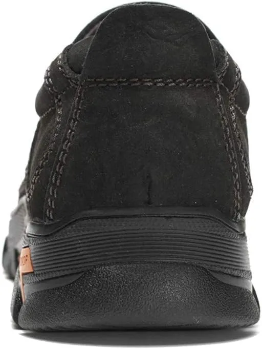 JOYVIP Mens Breathable Walking Loafers Leather Slip-on Hiking Shoes
