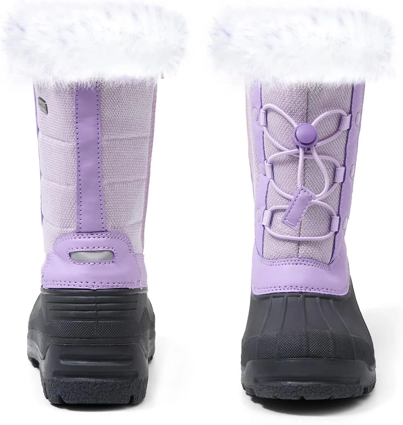 K KomForme Boys & Girls Snow Boots Insulated Fur Lined Warm Anti-Slip Waterproof Winter Boot (Toddler/Little Kid/Big Kid)
