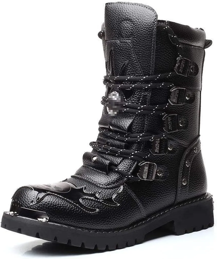 KEHAIOO Men Climbing Trekking Hunting Walking Boots, Tactical Military Soldier Boots, Outdoor Camo Mountain Hiking Shoes