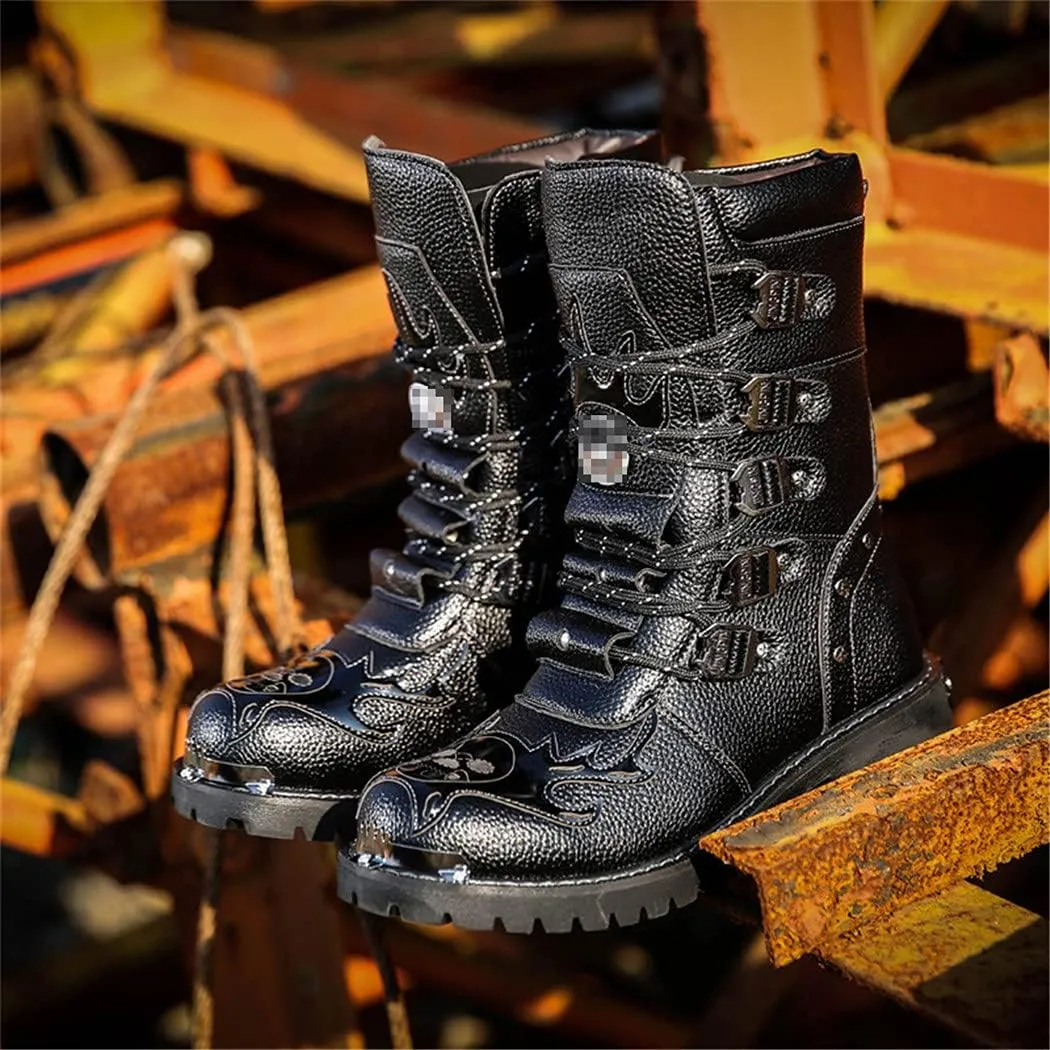 KEHAIOO Men Climbing Trekking Hunting Walking Boots, Tactical Military Soldier Boots, Outdoor Camo Mountain Hiking Shoes