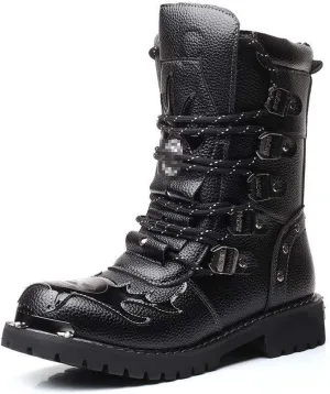KEHAIOO Men Climbing Trekking Hunting Walking Boots, Tactical Military Soldier Boots, Outdoor Camo Mountain Hiking Shoes