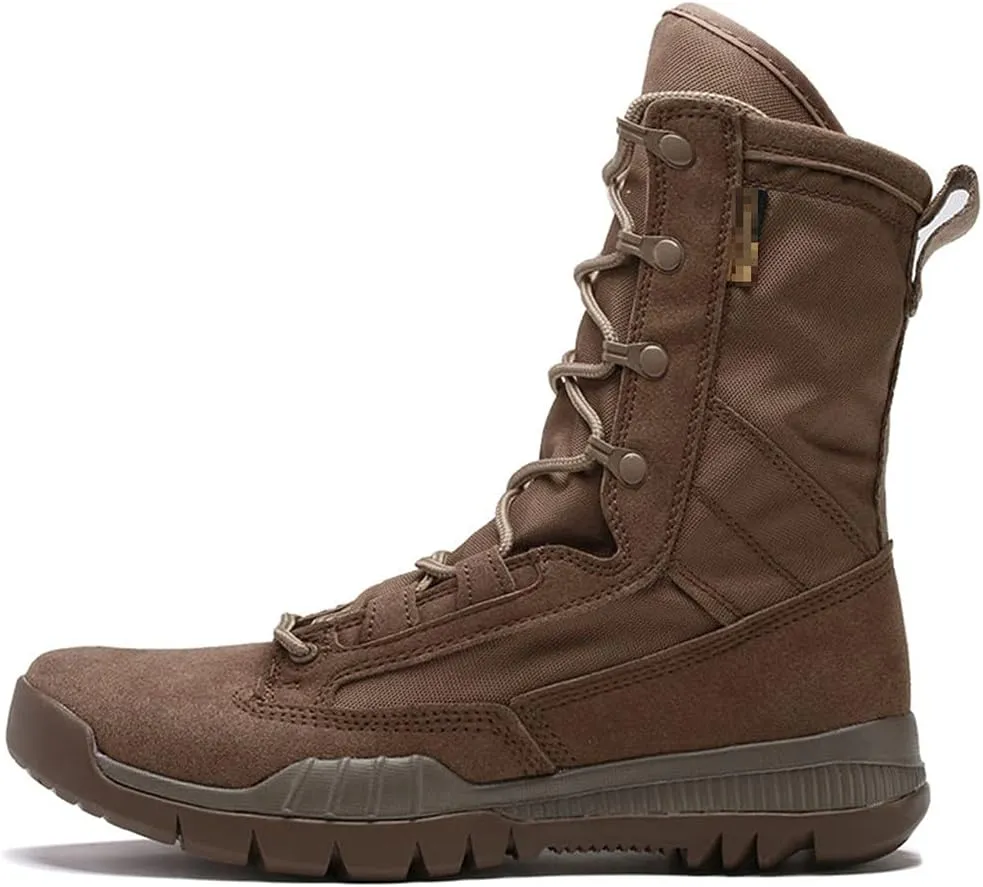 KEHAIOO Military Tactical Boots, Men Outdoor Safety Shoes, Ultralight Army Boot, Special Forces Desert Combat Ankle Boots