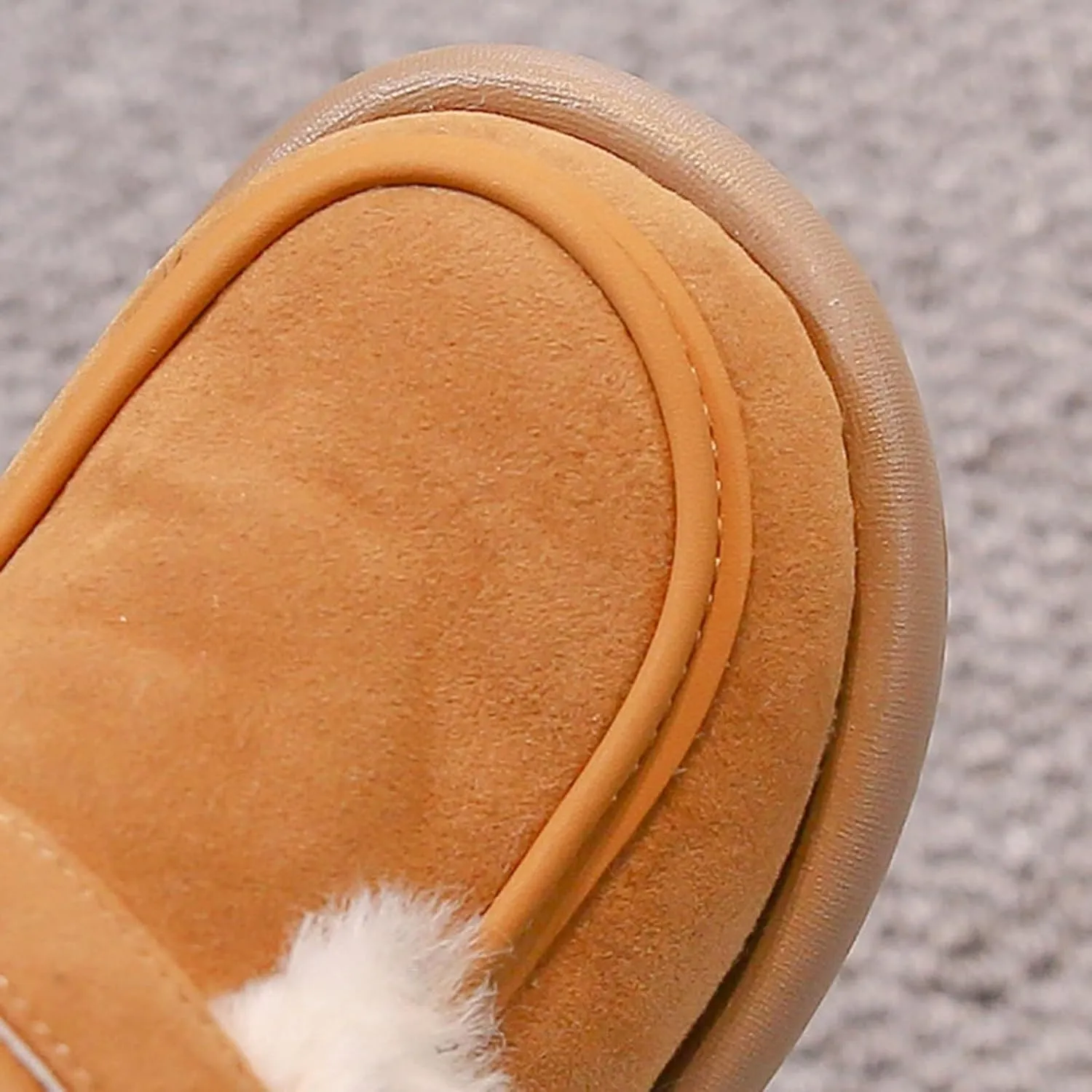 Kids Furry Warm Winter Ankle Boots Boys Girls Cozy Fleece Plush Soft Fuzzy Fr Collar Snow-Proof Platform Shoes