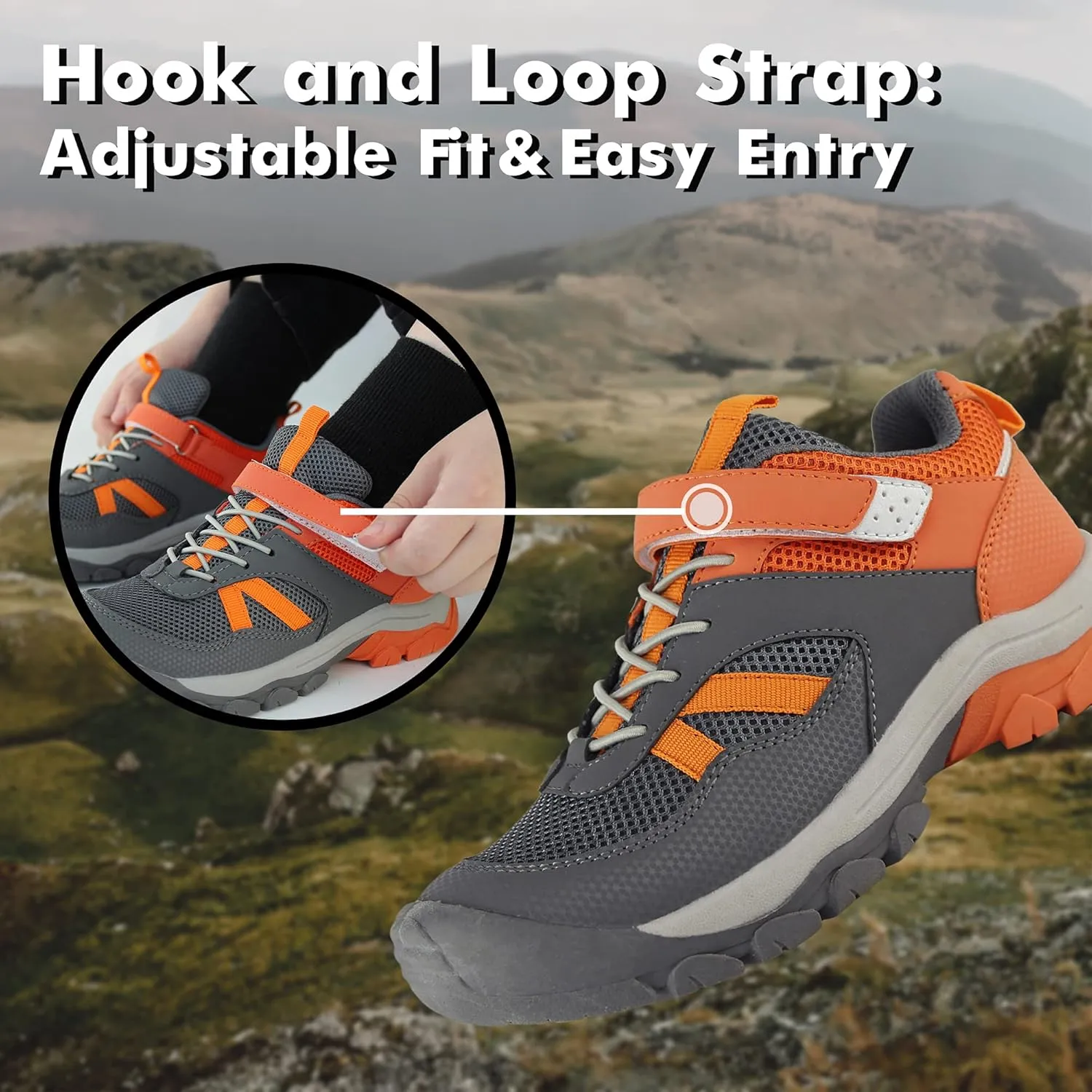 Kids Outdoor Hiking Shoes Lightweight Trekking Trails Shoe(Toddler/Little Kid/Big Kid)
