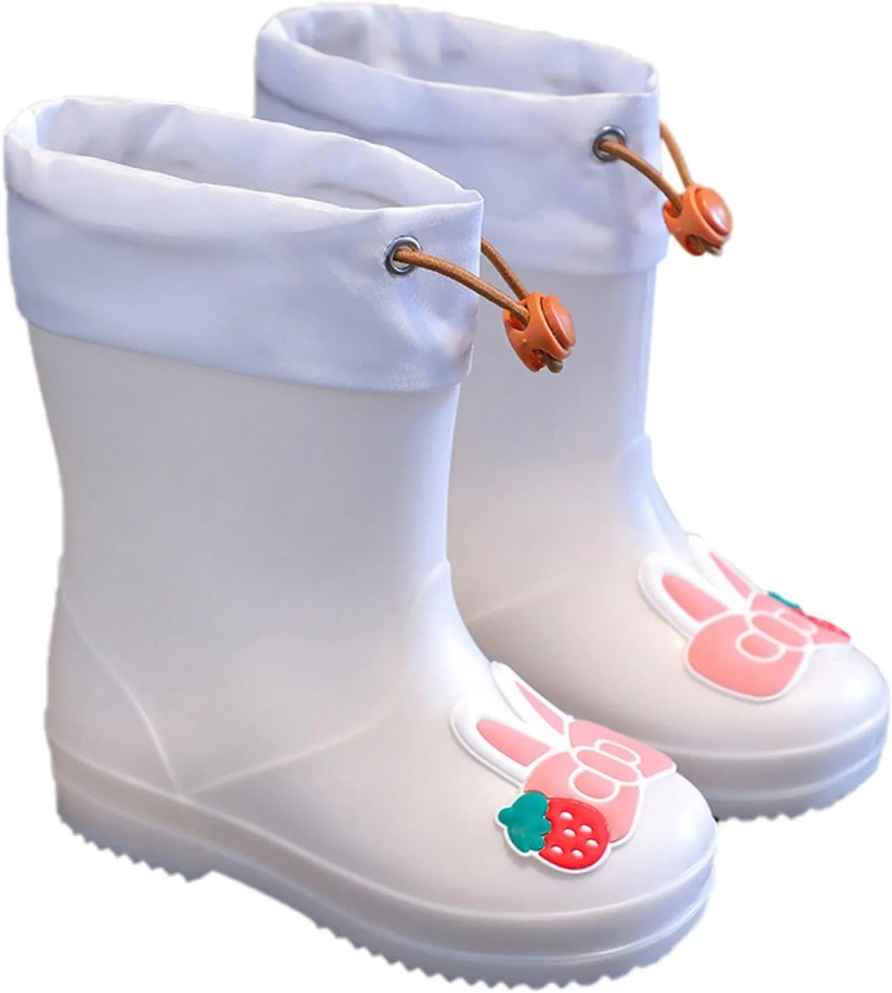 Kids Rain Boots for Boys Girls Waterproof Cute Rabbit Rain Shoes Toddler Rain Boots Non Slip Rubber Boots