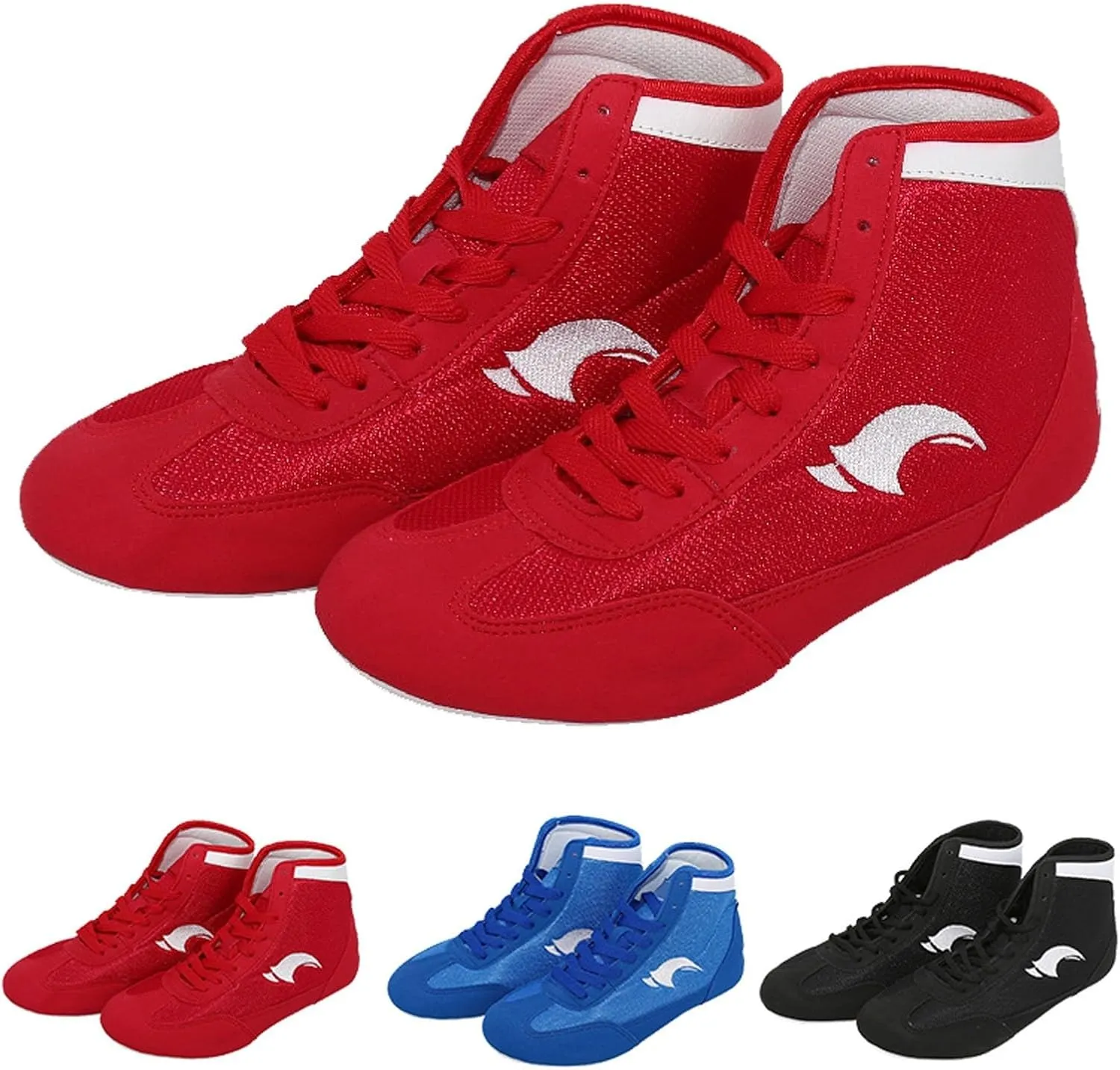 Kids School Wrestling Shoes Boys Girls Boxing Shoes Fitness Sneakers High Top Wrestling Training Shoes Boots Anti