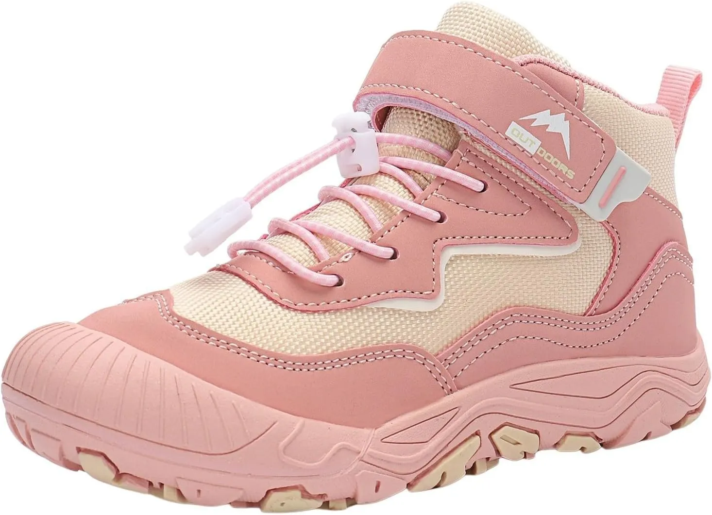 Kids Sports Shoes Boys Girls Adjustable Shoelaces Hiking Shoes Trainers Shoe Toddler Outdoor Anti-Slip Walking Shoes