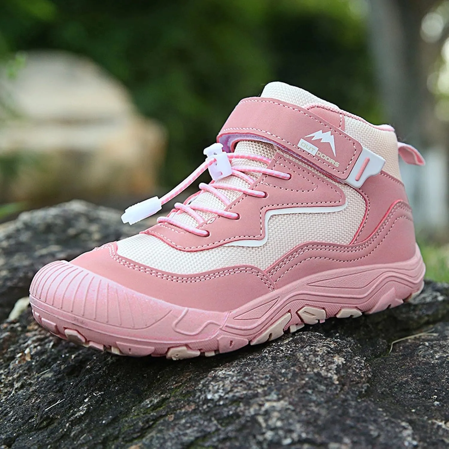 Kids Sports Shoes Boys Girls Adjustable Shoelaces Hiking Shoes Trainers Shoe Toddler Outdoor Anti-Slip Walking Shoes