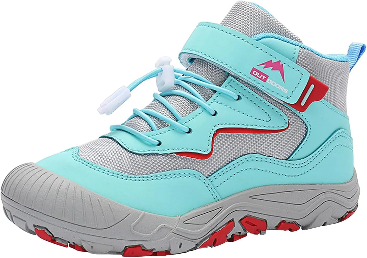 Kids Sports Shoes Boys Girls Adjustable Shoelaces Hiking Shoes Trainers Shoe Toddler Outdoor Anti-Slip Walking Shoes