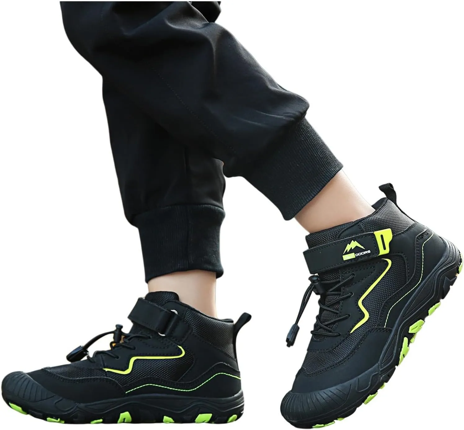 Kids Sports Shoes Boys Girls Adjustable Shoelaces Hiking Shoes Trainers Shoe Toddler Outdoor Anti-Slip Walking Shoes