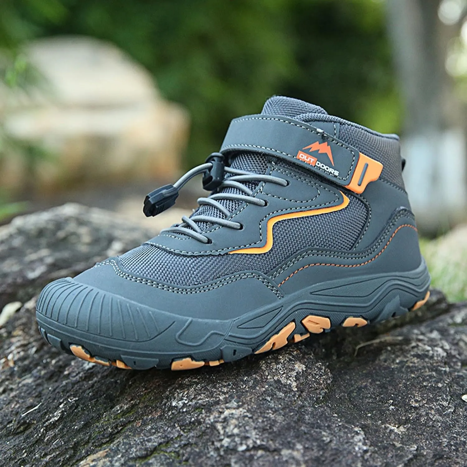 Kids Sports Shoes Boys Girls Adjustable Shoelaces Hiking Shoes Trainers Shoe Toddler Outdoor Anti-Slip Walking Shoes