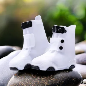 Kids Waterproof Rain Shoe Covers Reusable Foldable Toddler Rain Shoes Washable Silicone Non-Slip Rain Shoe Protectors Durable Children Waterproof Boots for Boys Girls