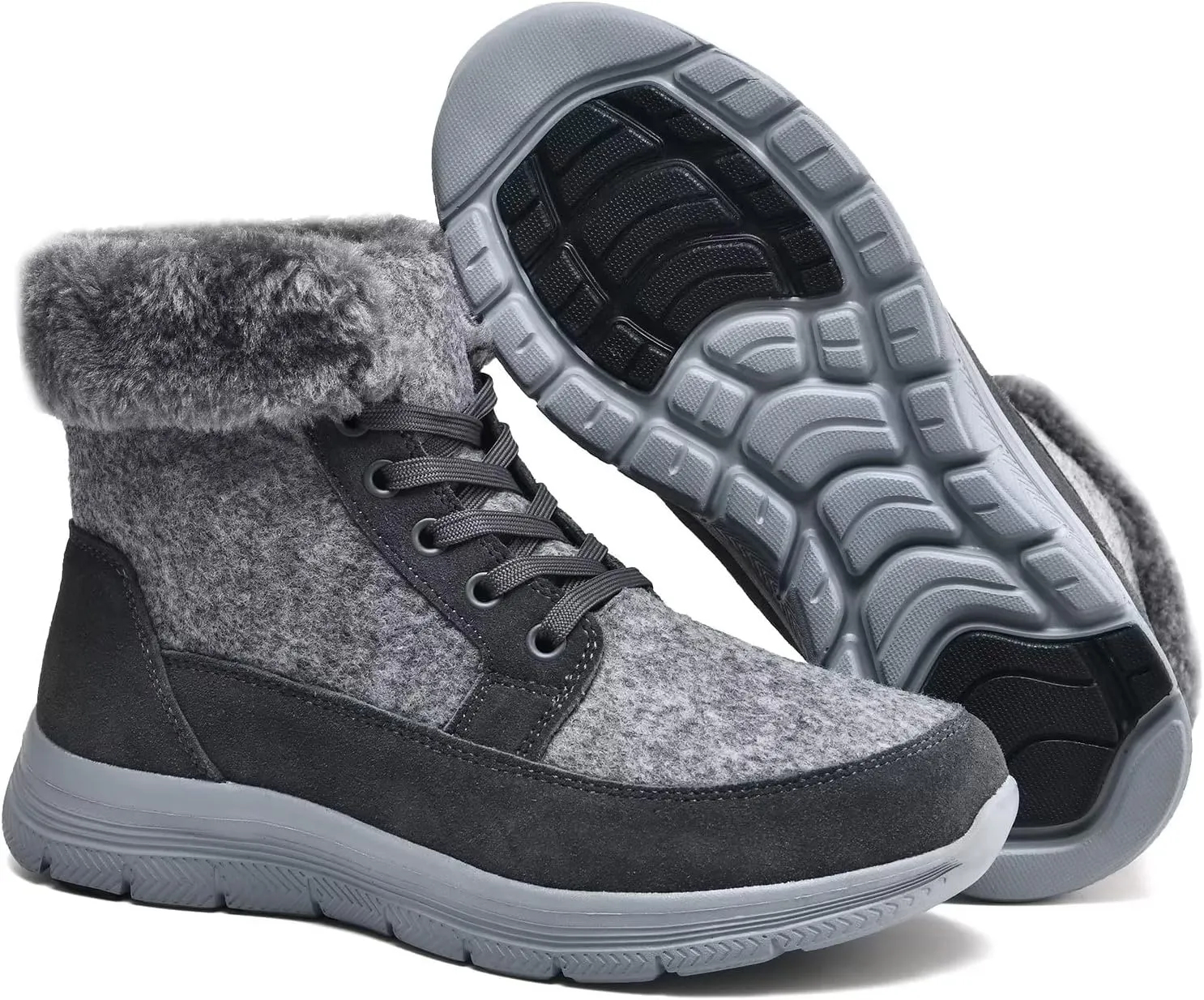 konhill Women's Winter Snow Ankle Boots-Booties Anti-Slip Resistant Outdoor Shoes