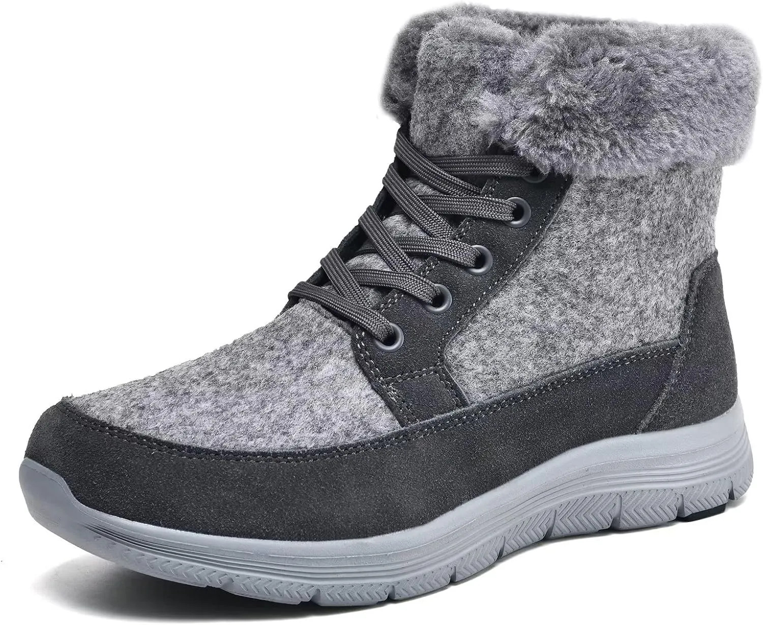 konhill Women's Winter Snow Ankle Boots-Booties Anti-Slip Resistant Outdoor Shoes