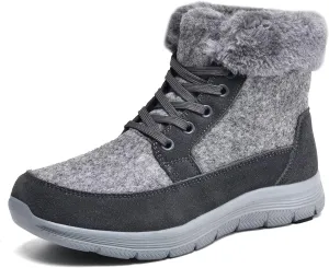 konhill Women's Winter Snow Ankle Boots-Booties Anti-Slip Resistant Outdoor Shoes